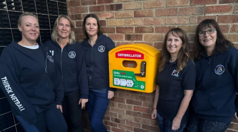 Thirsk Netball Team fundraising to install a defibrilator at their training venue